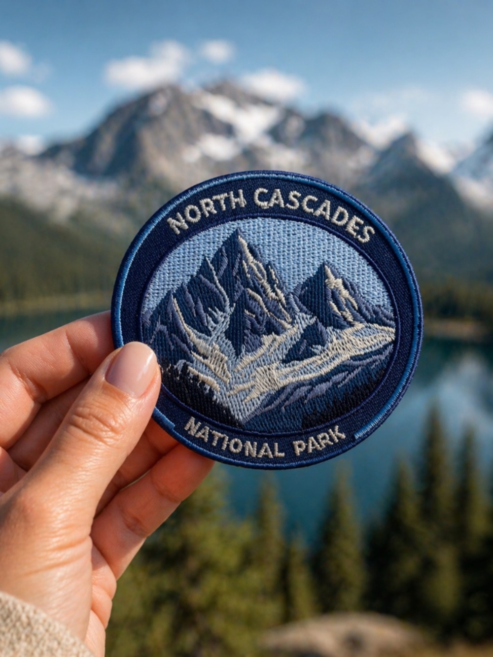 North Cascades National Park Patch 3” Iron On Embroidered Washington